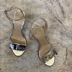 Silver open toe sandals